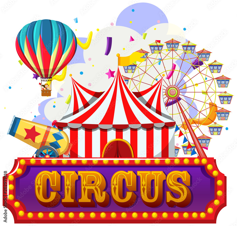 Circus, fun fair, amusement park theme template Circus, fun fair, amusement park theme template
