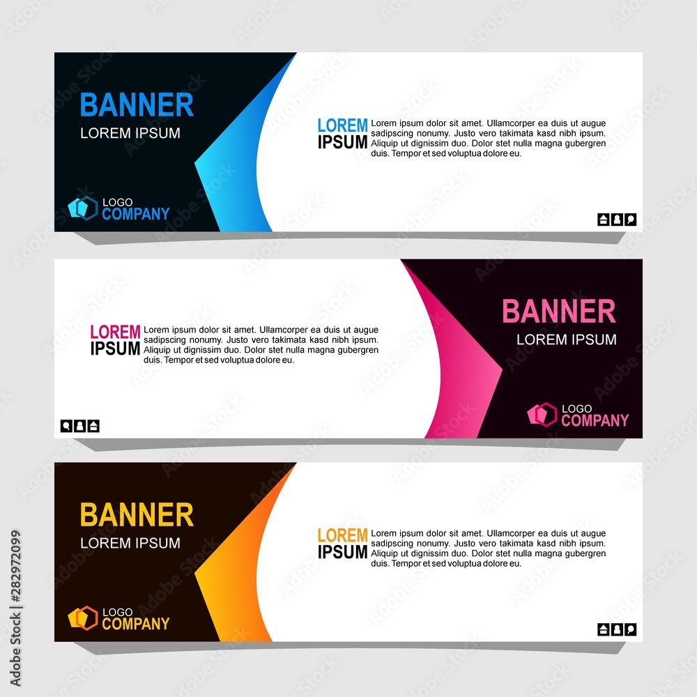 Vector abstract design banner web template.