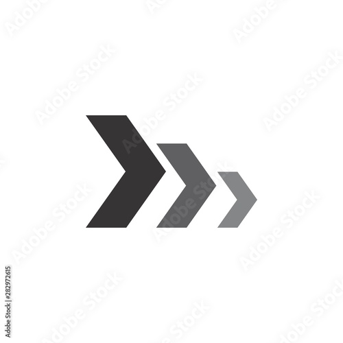 Triple Arrow logo design vector