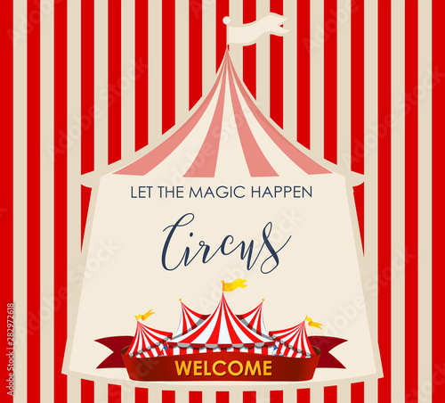 Circus, fun fair, amusement park theme template