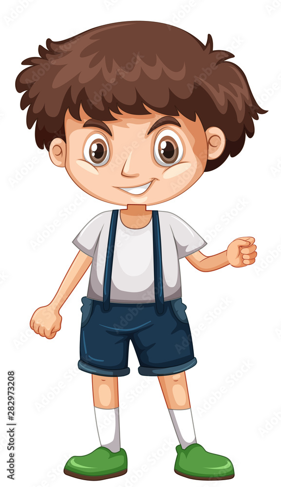 Obraz premium Cute happy smiling child isolated on white background