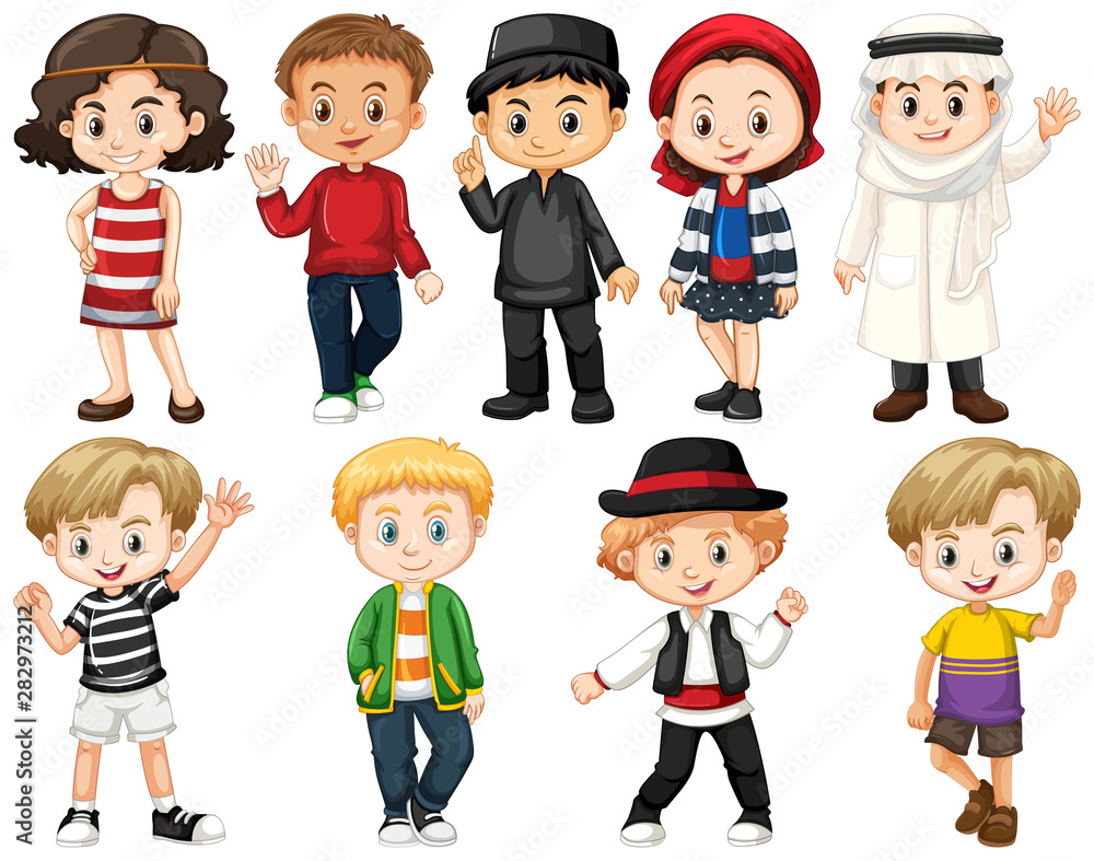 set of isolated objects theme children around the world set of isolated objects theme children around the world