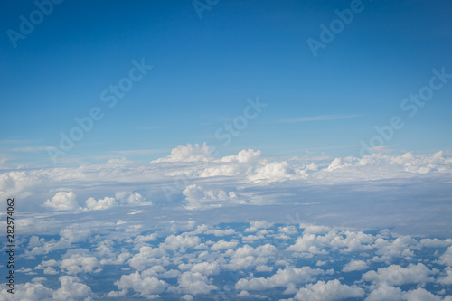 sky and clouds view from airplan