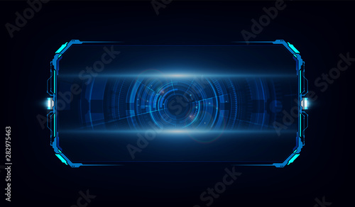 abstract hud ui gui future futuristic screen system virtual design. vector illustration eps10