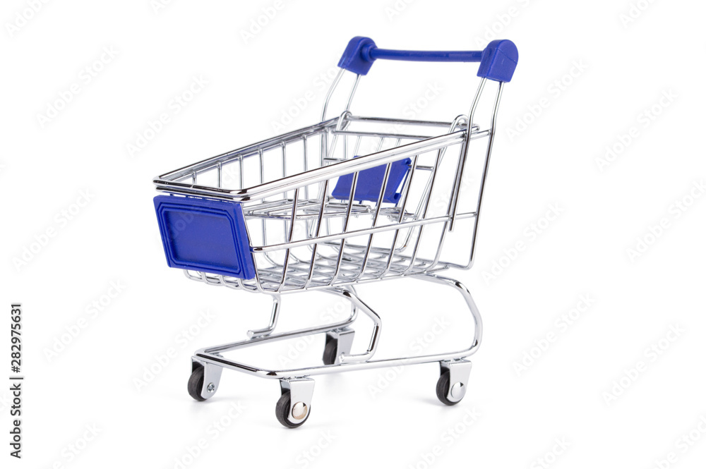 one Shopping cart isolated on white background one Shopping cart isolated on white background
