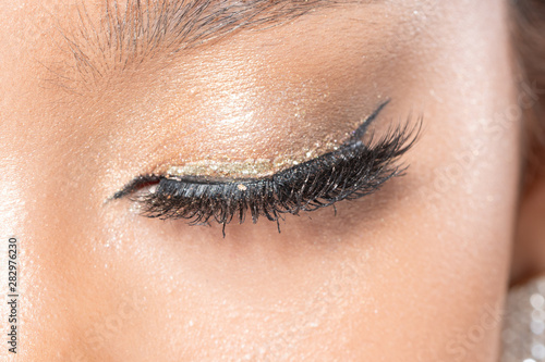 Body Part Eye with Eyelash close up Fashion makeup