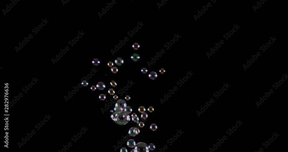 Floating bubbles isolated over a black background Floating bubbles isolated over a black background
