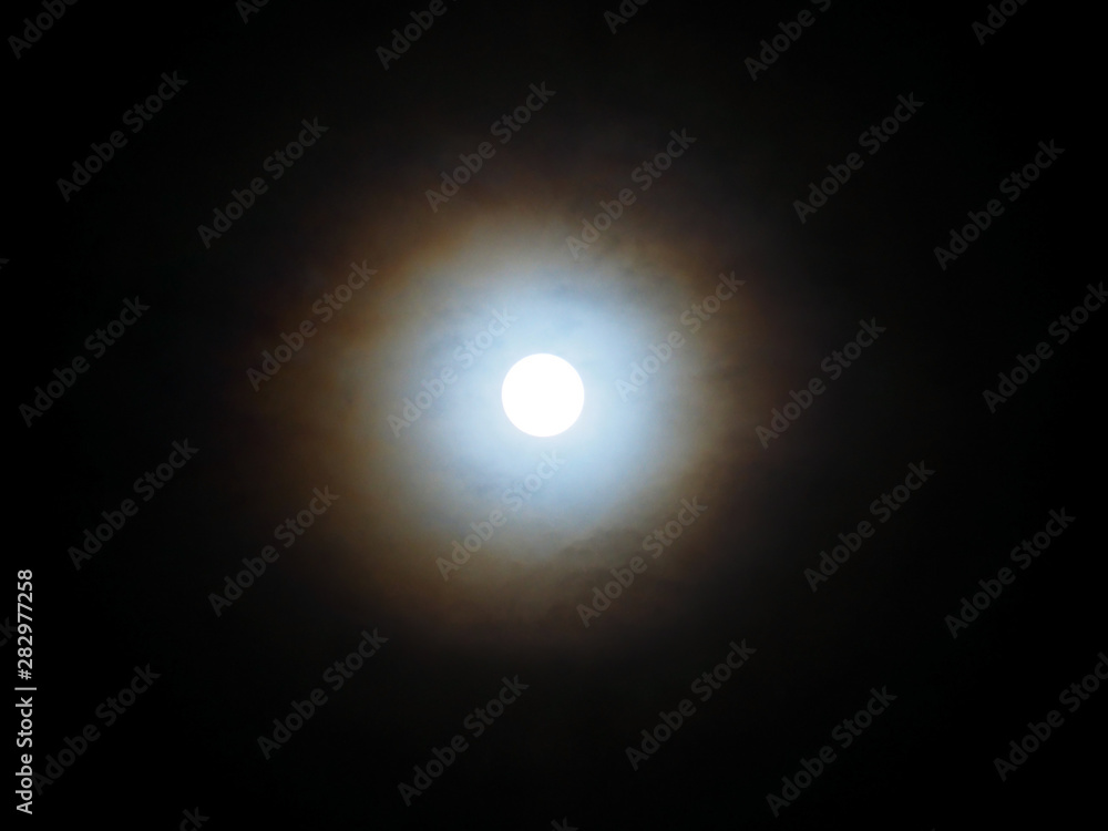 Abstract dramatic night sky and full moon Abstract dramatic night sky and full moon