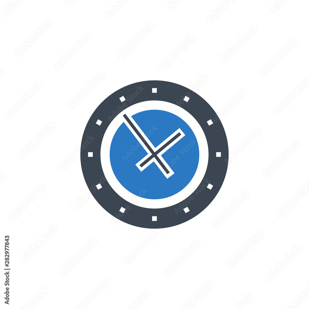 Clock related vector glyph icon. Isolated on white background. Vector illustration. Clock related vector glyph icon. Isolated on white background. Vector illustration.