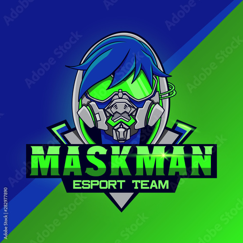 Maskman Esport Team Gaming Logo Vector Design