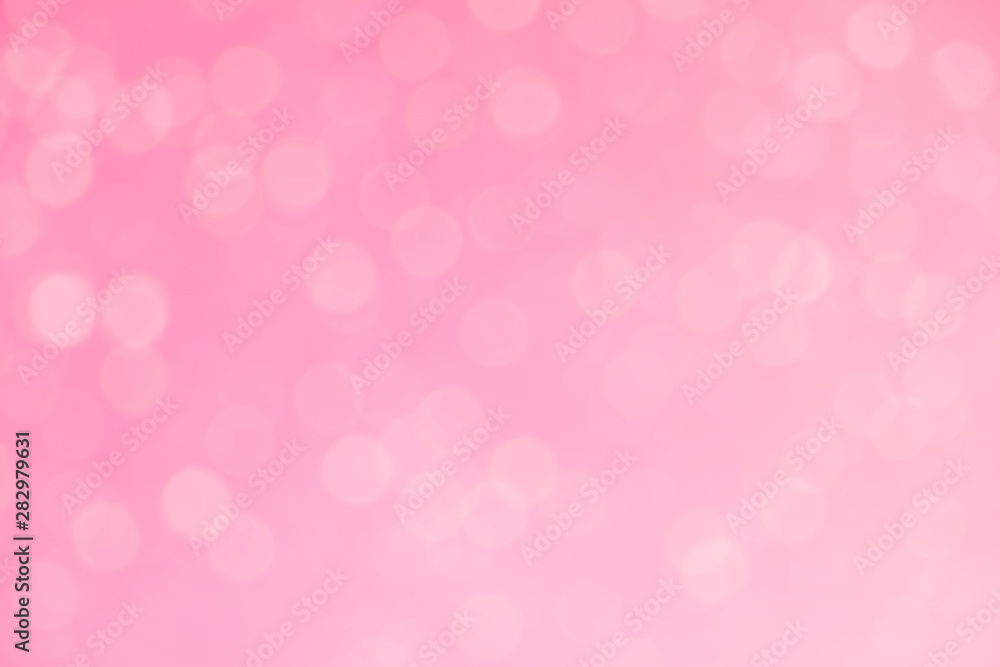 Pink bokeh on circle abstract light background.Blurred abstract pink background.