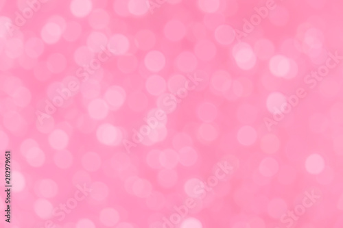 Pink bokeh on circle abstract light background.Blurred abstract pink background.