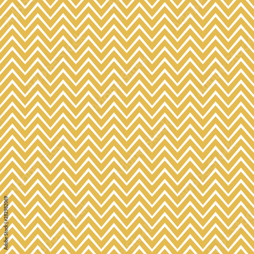 Chevron pattern in yellow and white. Fun zigzag vector geometric seamless repeat design.