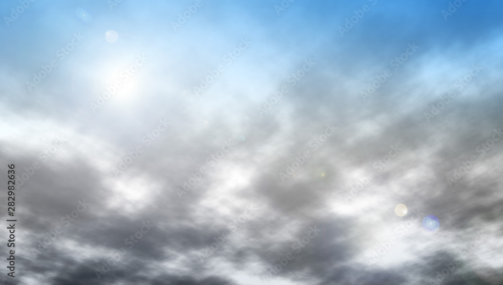 Obraz premium Cloudy sky and sunshine