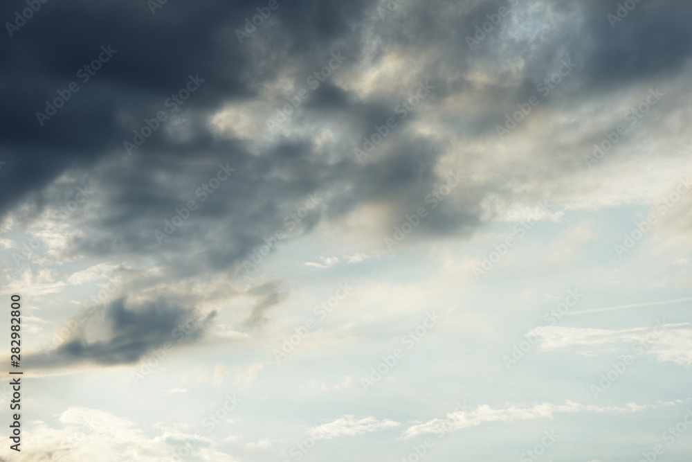 Fototapeta premium Cloudy sky on a overcast day. Dramatic background