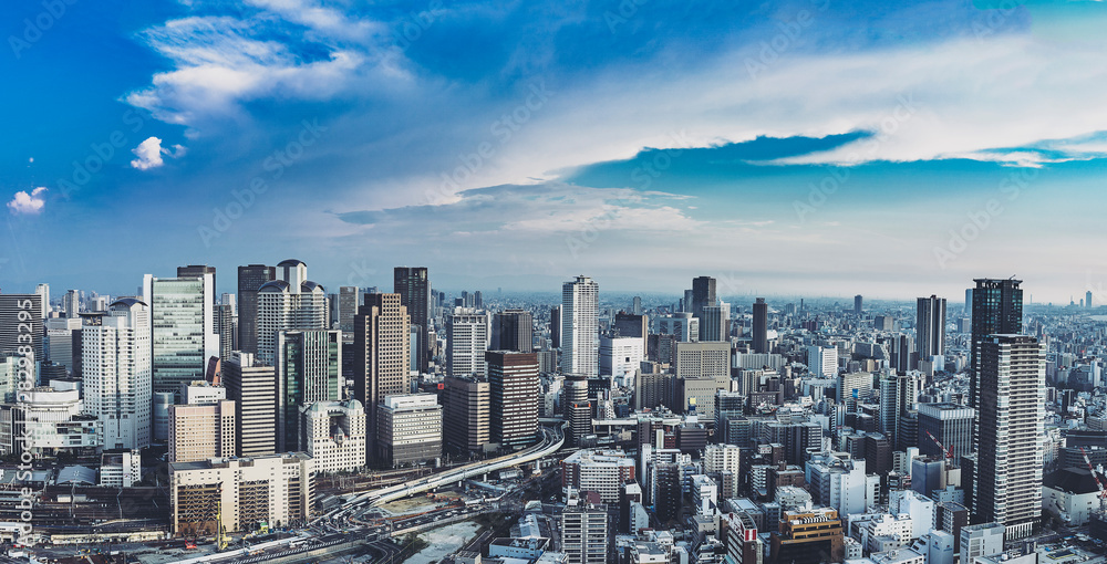 Obraz premium 大阪・都市風景・パノラマ