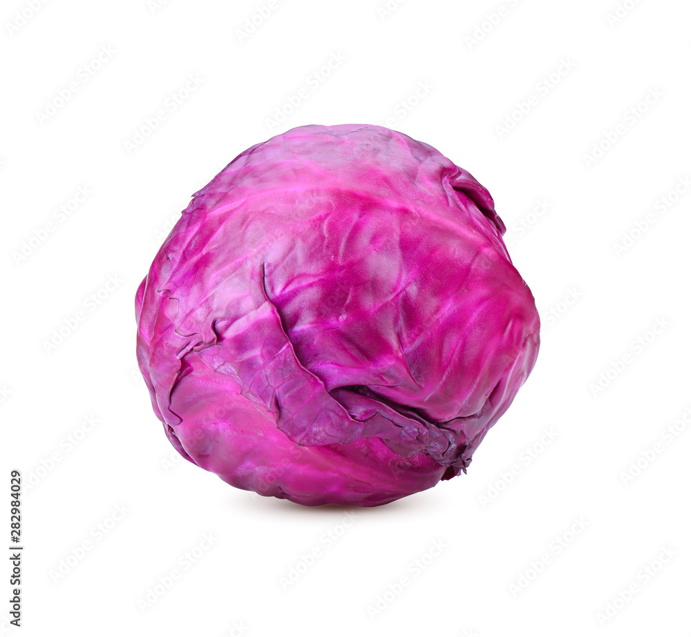 Fototapeta premium red cabbage on white background