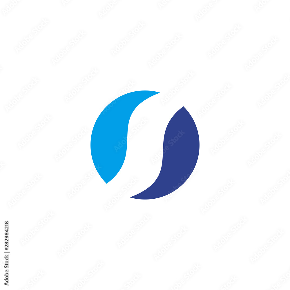 Naklejka premium S letter initial logo design vector template