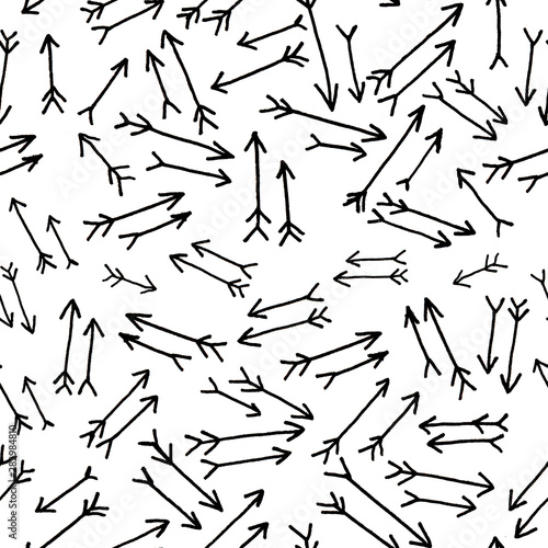 Watercolor abstract pattern with arrows. Hand painting Watercolor. Seamless pattern for fabric, paper and other printing and web projects.