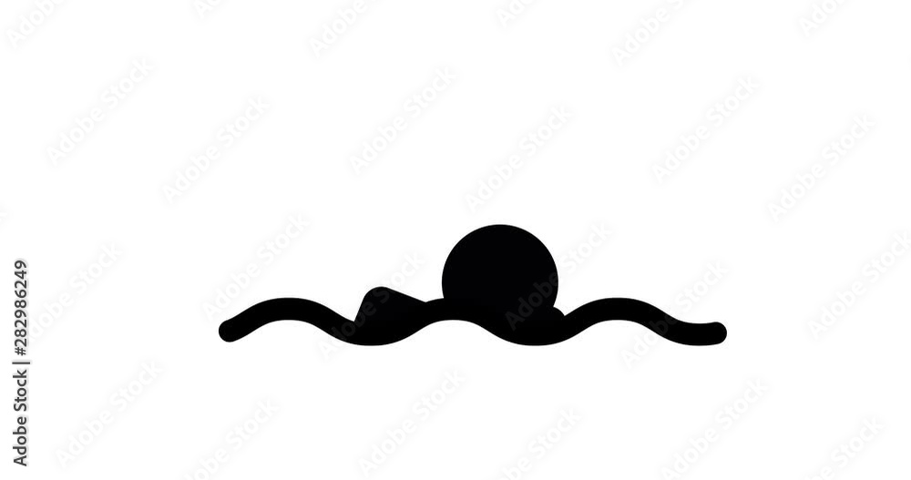 Triathlon, icons set. Micro animation, cartoon, clip art, alpha channel.