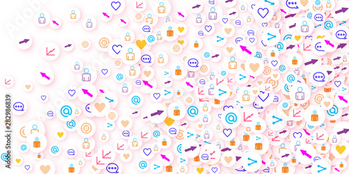 Social media marketing, Communication concept.