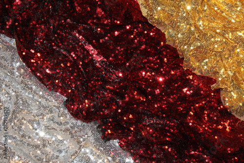  beautiful shiny background with bokeh and sequins