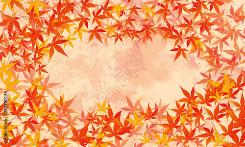 紅葉 秋 フレーム 囲い枠 枠 飾り枠 落ち葉 10月 11月 もみじ