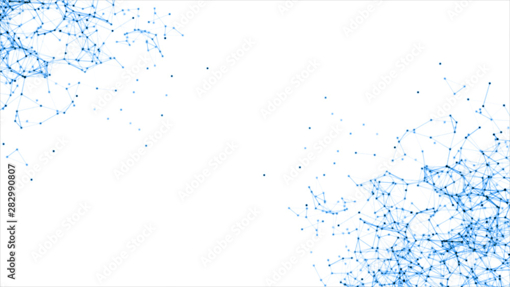 Blue moving triangles on a white screen on the sides of the screen Blue moving triangles on a white screen on the sides of the screen