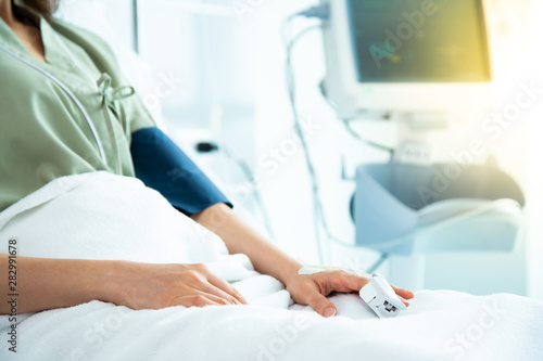 Photography Close up hand asian woman patient