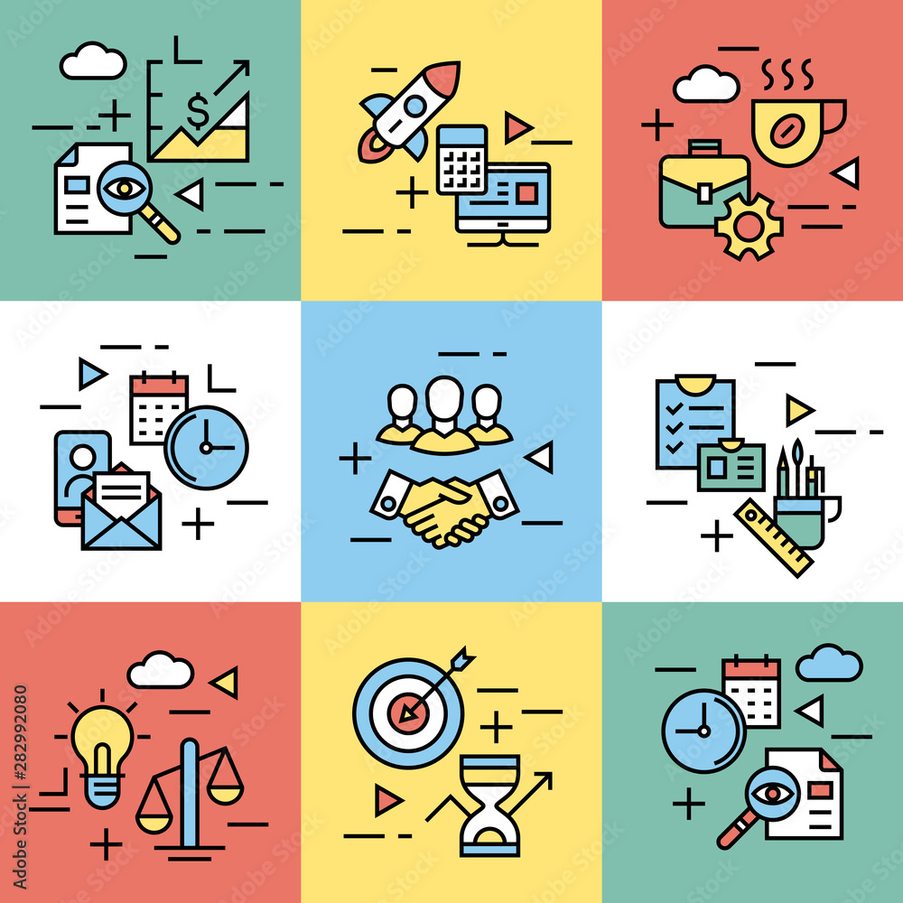 Team work, start up, business vector background Team work, start up, business vector background