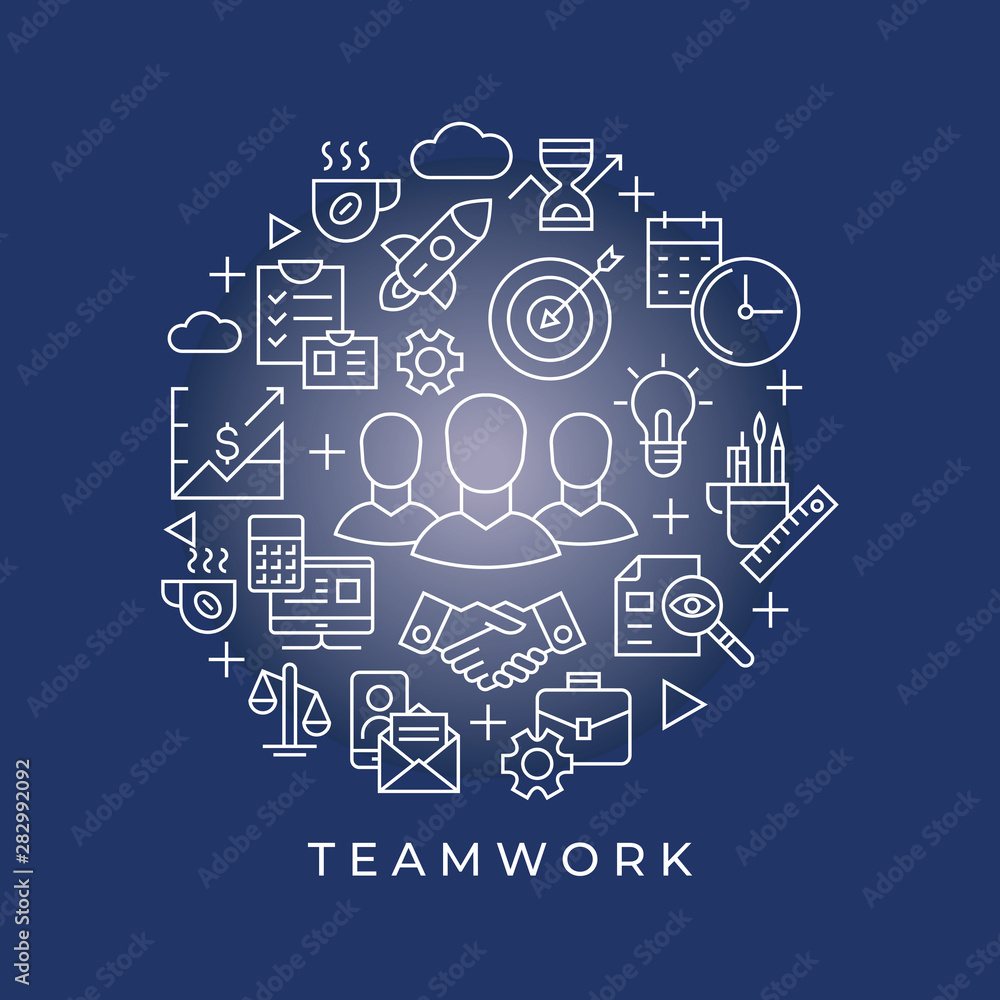 Team work, start up, business vector background Team work, start up, business vector background