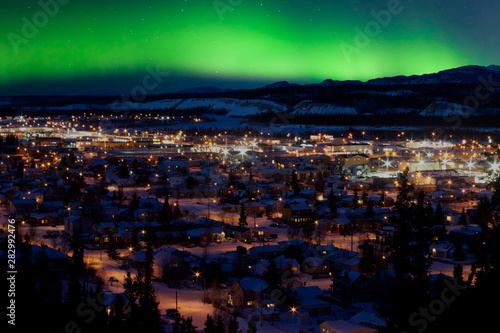 Northern Lights over Downtown Whitehorse
