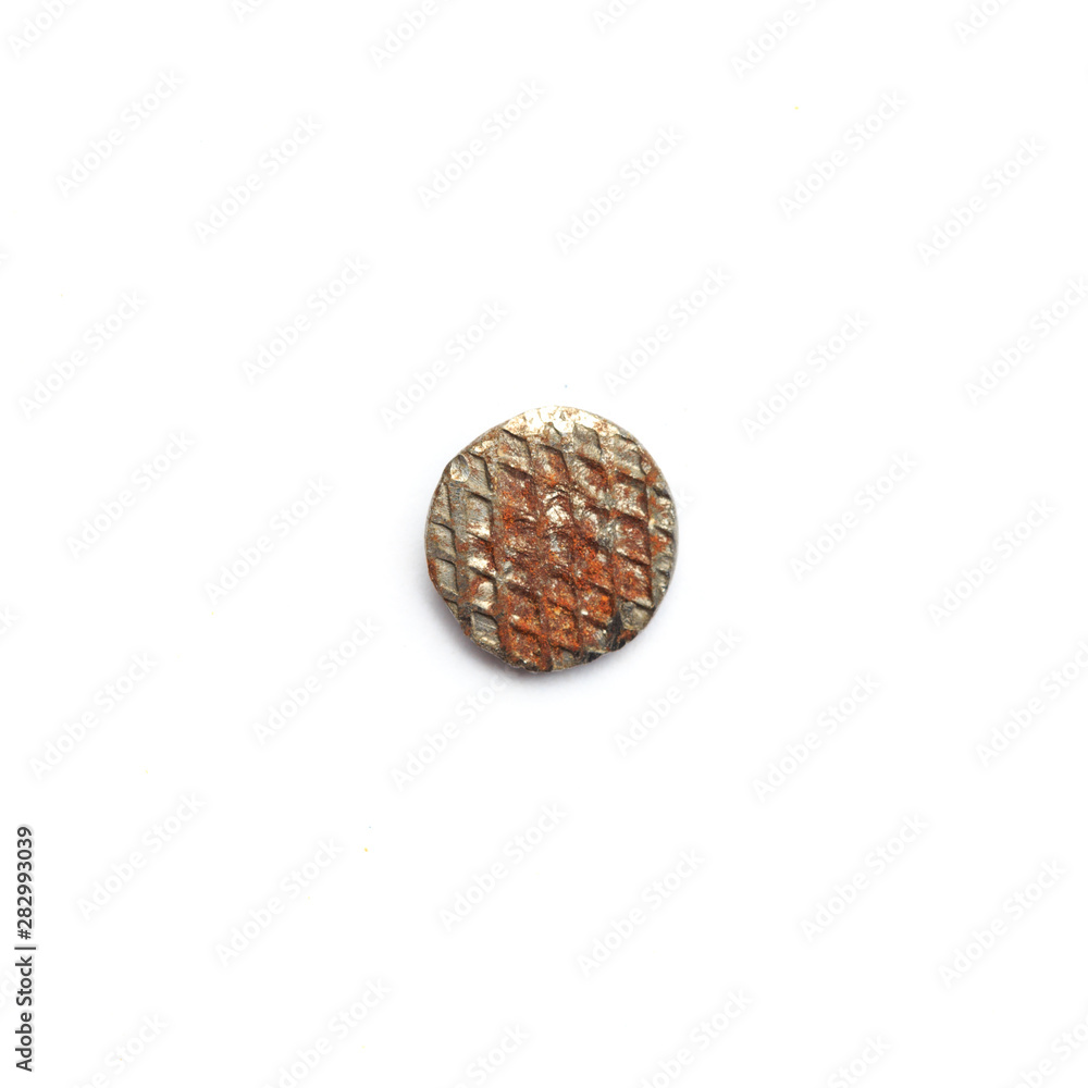 Screw heads, nuts, rivets isolated on white. Screw heads, nuts, rivets isolated on white.