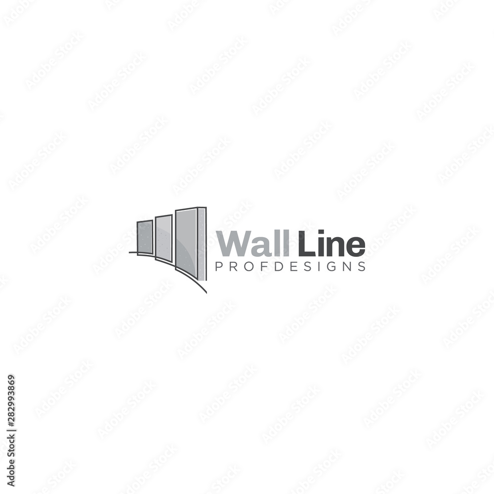 wall concrete modern mold mix cement logo art icon vector illuatration  Stock Vector | Adobe Stock
