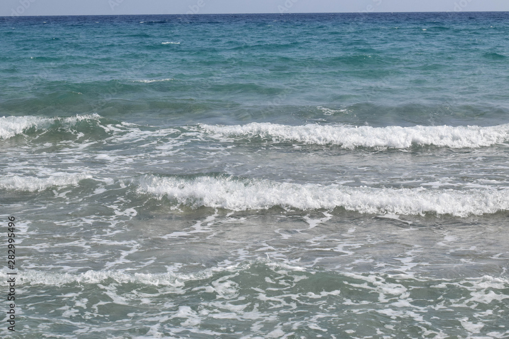 Beautiful mediterranean waves sea, Cyprus