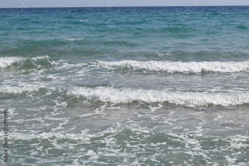 Beautiful mediterranean waves sea  Cyprus