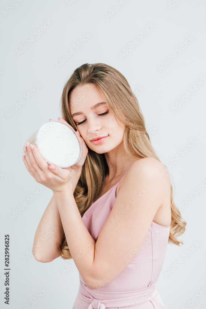 girl holding a jar of useful bamboo cotton buds girl holding a jar of useful bamboo cotton buds