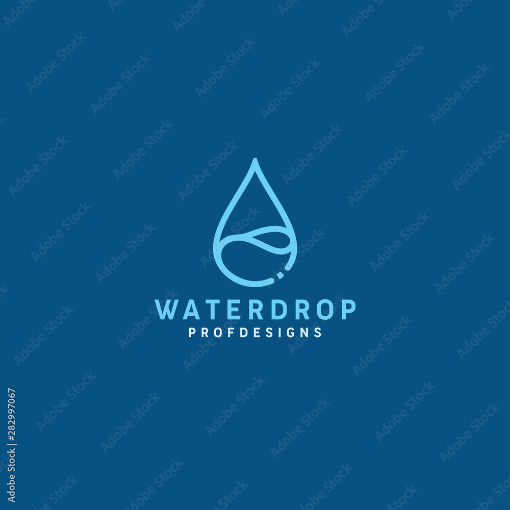 water drop line liquid lab modern logo icon vector illustration water drop line liquid lab modern logo icon vector illustration