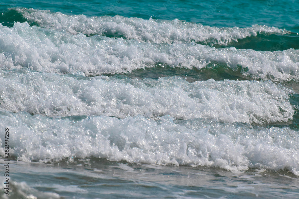 Fototapeta premium Beautiful mediterranean waves sea, Cyprus