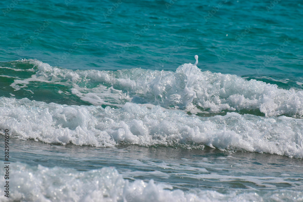 Fototapeta premium Beautiful mediterranean waves sea, Cyprus
