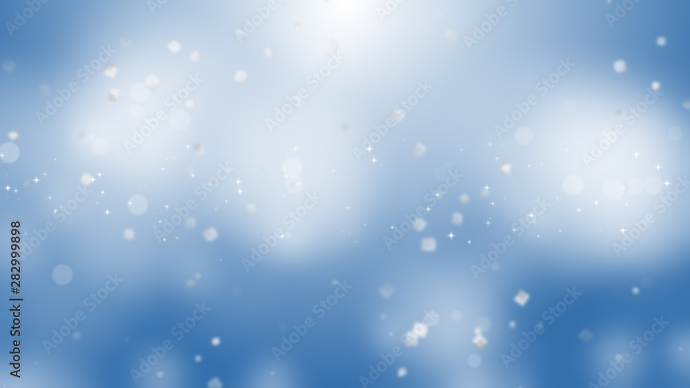 Abstract blue bokeh circles for christmas background