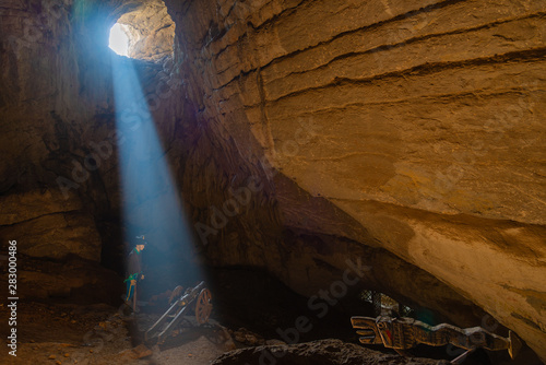 Veterans cave,  located on the left bank of the Danube in wall of the limestone massif called Ciucarul Mare. It was the first cave charted in Europe and has been inhabited by humans since ancient time photo