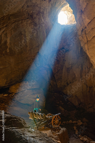 Veterans cave,  located on the left bank of the Danube in wall of the limestone massif called Ciucarul Mare. It was the first cave charted in Europe and has been inhabited by humans since ancient time photo