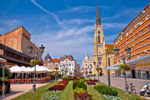 Novi Sad square and architecture street view, photo