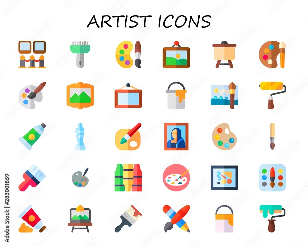 artist icon set artist icon set