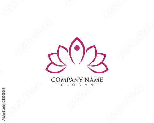 Beauty Vector and logo Lotus Flower Sign for business spa 