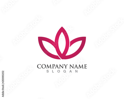 Beauty Vector and logo Lotus Flower Sign for business spa 