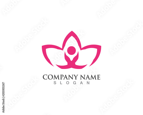 Beauty Vector and logo Lotus Flower Sign for business spa 