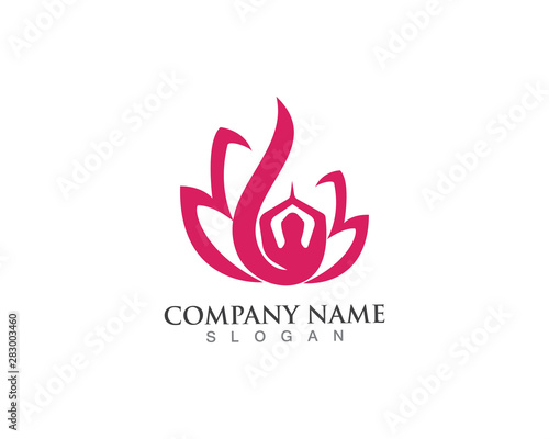 Beauty Vector and logo Lotus Flower Sign for business spa 