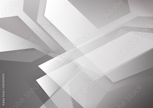 White and grey background. Corporate technology modern design. Pattern style geometric. Abstract modern background used about technology or product presentation backdrop. Vector illustration.